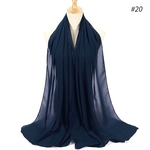 Mulheres Simples sólido Cobertor Cor Chiffon Scarf muçulmana Xaile Enrole