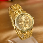 Mulheres Stylish Exquisite Alloy pulseira do relógio elegante relógio de quartzo