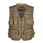Multi Pocket Fotografia Pesca Mesh Vest Outdoor Quick-Dry Jacket XL