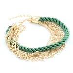 Multi-Camadas Mulheres ¨²nico pulseira feminina Ladies Handmade tran?ado Bangle