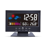 Multi-funcional Despertador Retroiluminação Tela LCD Relógio Digital com hora / data / semana / temperatura / umidade / exibição do tempo