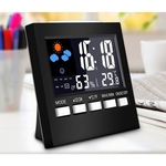 JIA Multifuncional Sensor de Som Digital Calendário Relógio despertador com LED Color Display Termômetro Estação Meteorológica higrômetro Home Garden Tools