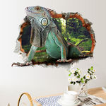 Muro Padrão 3d Removível Lizard Sticker Poster Wallpaper Decor Decal para a Sala dos Miúdos Porta Janela de Vidro