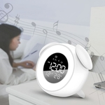 Music LED Alarm Clock Children Alarm Clock Night Light Sleep Sounds Machine Children Cartoon Bedside Lamp Home decoration