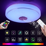 36W Modern RGB 60 LED Luz de teto bluetooth Speaker Lamp APP Remote 3