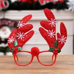 Natal óculos de armação Dois copos lantejoulas chifre plástico enquadrar carnaval show de Natal decoração
