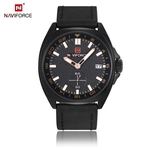 NAVIFORCE 9104 Homens imperme¨¢vel rel¨®gio de pulso Moda Couro pulseira rel¨®gio