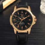 Fashion Classic Arrow Digital Scale Leather Belt Men's Business Quartz Watch