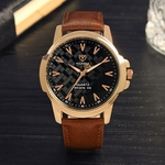 Fashion Classic Arrow Digital Scale Leather Belt Men's Business Quartz Watch
