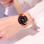 New ímã de Milão com relógio de forma digital de quartzo menina pulseira relógio relógio estrelado