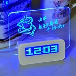 New LED Relógio Digital levou Luminous Mensagem Board Despertador Com Desktop Calendar Clocks para Home Decor