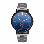 New Men Watch Stainless Steel Rel¨®gio Masculino Quartz Alloy Belt Rel¨®gio de pulso Casual