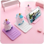 New Unicorn Silicone Preguiçoso Dos Desenhos Animados Celular Titular Unicorn Car Ambiente De Trabalho Multi-function Suporte Ajustável