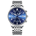NIBOSI Mens Relógios Top Luxo Marca Mens aço pulseira de relógio de quartzo analógico relógio de pulso à prova d'água
