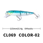 115mm / 15.4g Professional rígido Bait Knot múltipla Lure Plastic Isca