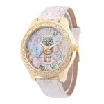 Niceday Mulheres Exquisite Retro Quartz relógio único coruja bonito relógio de pulso Background