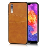 Para HUAWEI P20 cattlehide Grain PU capa protetora tampa traseira com 2 cartões Pockets