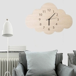 Nordic Cloud Shape Relógio De Parede Mudo De Madeira Quarto Kids Room Decoração Para Casa