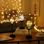 Nordic Estilo Art Ferro Mini fio de cobre oco LED Night Light para decoração do quarto