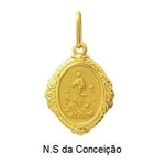 Nossa Senhora Das Conceição Ouro 18k Dmr6 12 K110