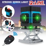 Novas 12 Linhas de Luz Verde Nível de Laser Auto-nivelador Controle Remoto Medida Ferramenta Elevador de Parede com Suporte