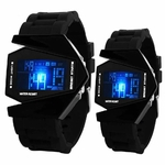 NOVO Masculino Meninos Relógios LED Luz Digital Sports Quartz Silicone Pulso relógio Dom