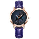 Novo relógio popular transfronteiriço, relógio de quartzo afortunado de unicórnio famoso das mulheres pinsen
