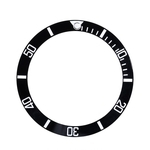 Novos Cerâmica Assista Relógio de pulso moldura Inserir loop Peças de Reposição (Black)