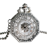 Número Unique Luxury Octagon Roman relógio de bolso Mecânica Mão-liquidação relógio de ouro Pocket Watch