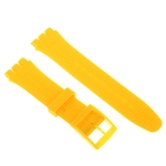 O Relógio Da Substituição Da Borracha De Silicone De 19mm Une O Amarelo De Sun Impermeável