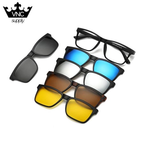 Óculos 5 em 1 Clip On Multicolor / 2202a