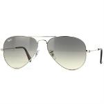 Óculos de Sol Ray Ban Aviador Unissex Gradient Light Gray Metal Prateado - Rb302500332