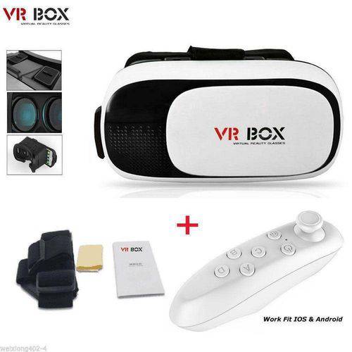 Óculos Vr Box Realidade Virtual 3d + Controle Bluetooth