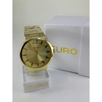 Oferta Relógio Euro Dourado Feminino Lindo Presente