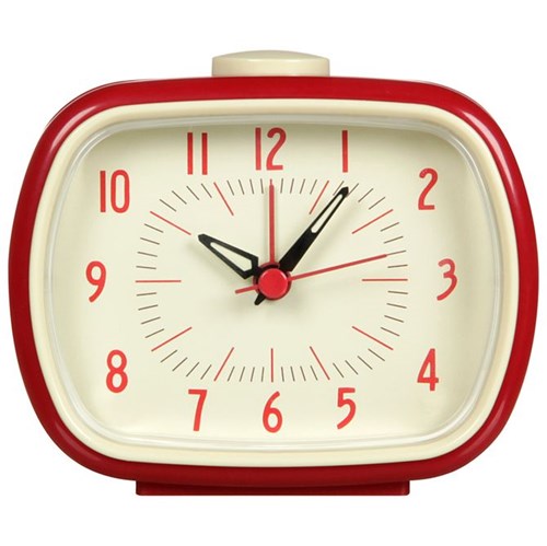 Old Times Relógio Despertador 9 Cm Vermelho/cream