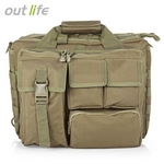 Ombro Outlife Outdoor Computer Militar Messenger Bag Handbag Briefcase para Laptop Camera 14 polegadas