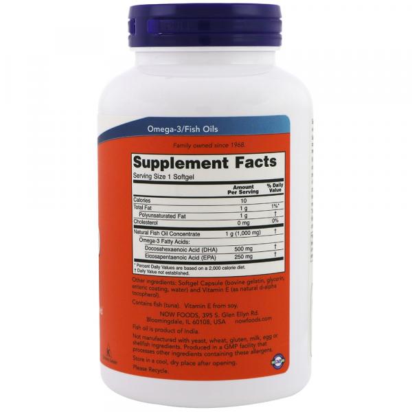 Ômega 3 DHA-500 - EPA 250 (180 Softgels) - Now Foods