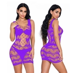 Ondulação da água Sexy amplia oco sexy net Vestido Pijamas 8920