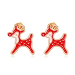 Orelha bonito Series Natal Studs árvore de Natal Papai Noel Elk Mulheres dos desenhos animados Rhinestone Brincos