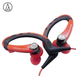 Original Audio Technica ATH-SPORT1iS In-ouvido com fio Esporte fone de ouvido controle com fio com IPX5 impermeável para IOS Smartphone Android