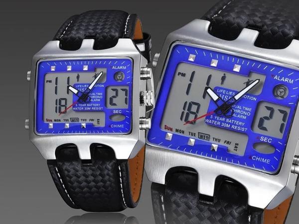 Original Ohsen Azul Quartzo Relógios de Esportes Digitais