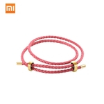 Original Xiaomi Mijia LUCKYME Corda De Couro Genuíno Selvagem Puxar Corda Pulseira 25 cm 44 cm Das Mulheres Dos Homens Pulseira Banda