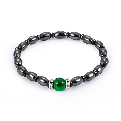 Ornamento da mão magnético pulseiras Preto Bluestone Verde Opal Mulheres Homens Anti-fadiga