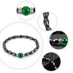 Ornamento da mão magnético pulseiras Preto Bluestone Verde Opal Mulheres Homens Anti-fadiga