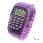 Os mais recentes Calculator dos desenhos animados Silicone Relógios Moda Crianças Eletrônico Relógios Silicone Strap relógio de pulso