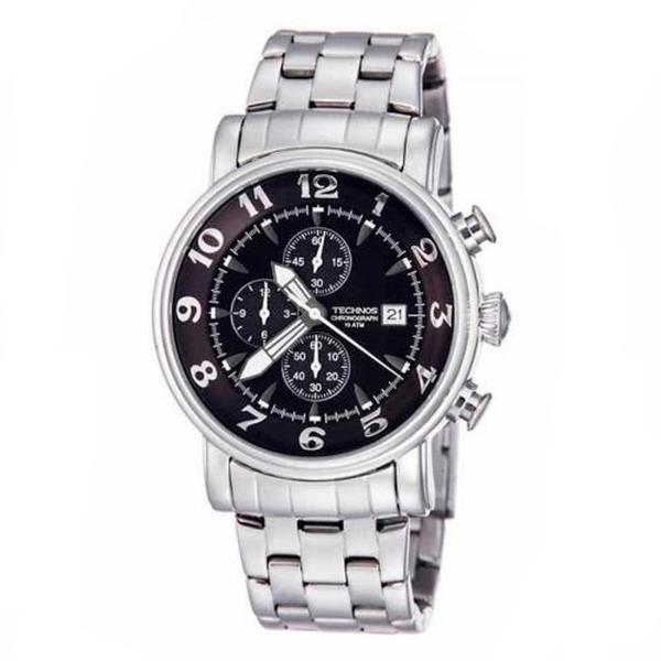 Os10cs/1M - Technos - Chronograph - Steel Steel - Black Dial - Man