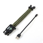 Outdoor Pulseira Survival Pulseira Paracord Compass