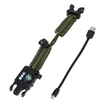 Outdoor Pulseira Survival Pulseira Paracord Compass