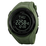 Outdoor World Time Compass Sports Men 50M impermeável Luminous Assista Digital