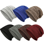 Outono Inverno Unisex Cor Sólida Slouchy Algodão Folgado Gorro Chapéu De Esqui Crânio Cap